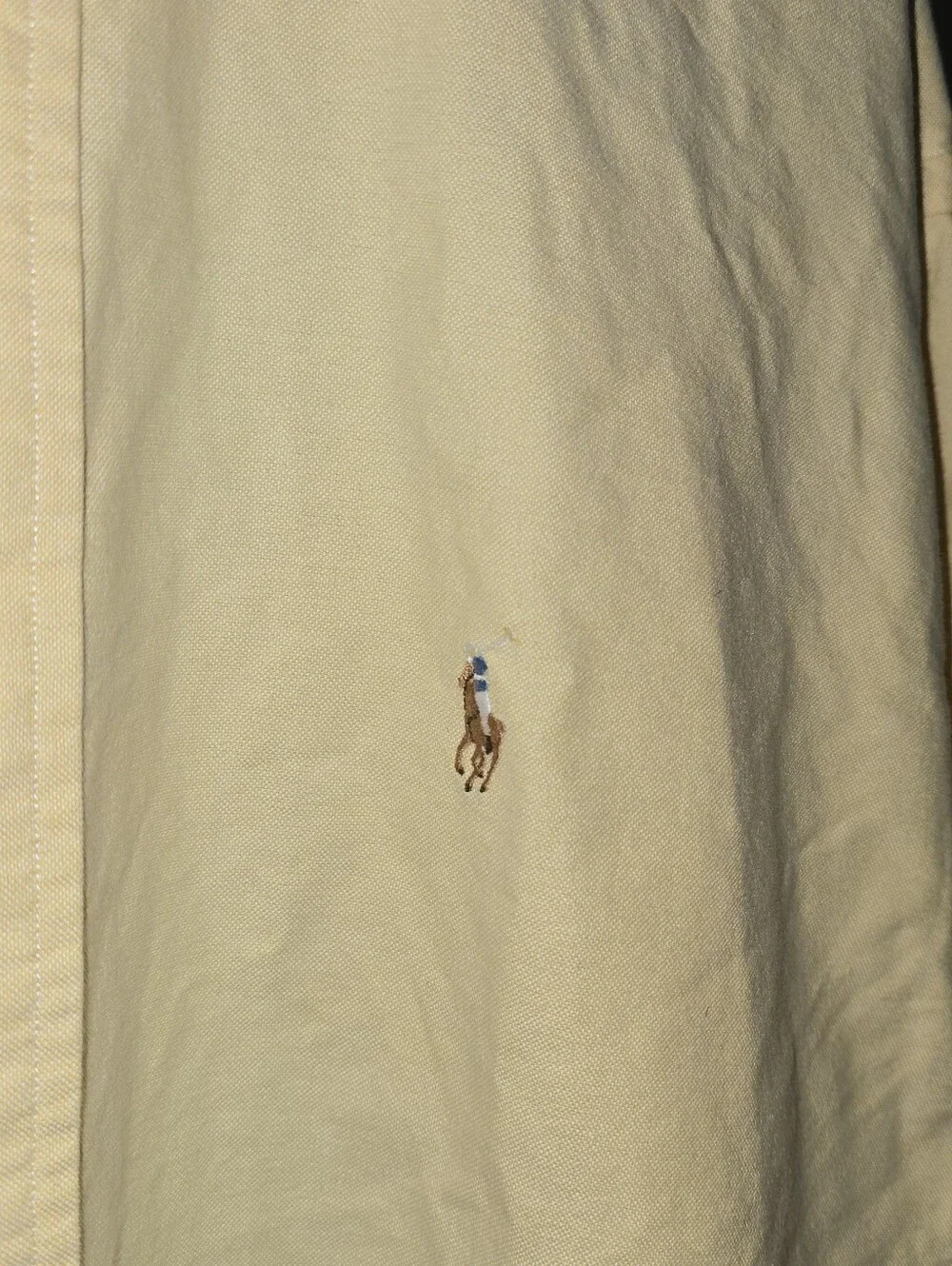 Mens Polo Ralph Lauren Yellow Button-Down Shirt